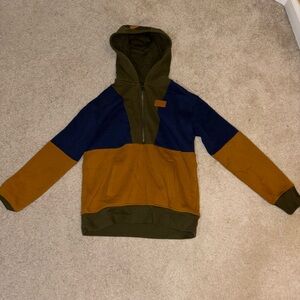 🟢🔵Levi's Olive and Blue Hoodie YL Like New Condition
